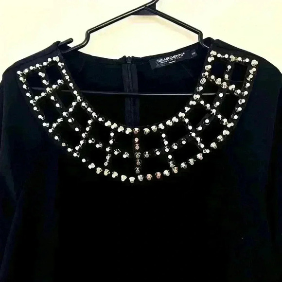 RINASCIMIENTO BLACK DRESS  STUDDED SIZE SMALL - Picture 2 of 10